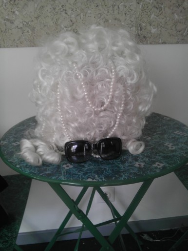 Wig On Table, by Erin